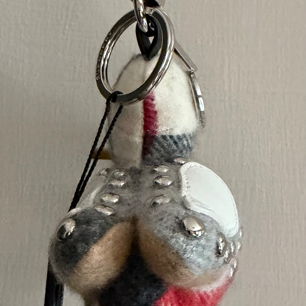 NWT Burberry Seagull Studded Key Ring/Keychain/Bag Charm - Picture 5 of 10